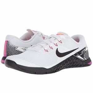 NIKE Metcon 4 In White/black/fuchsia Blast/Orange